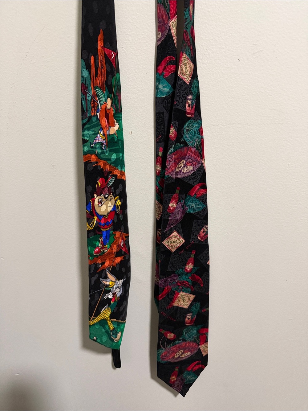 Bundle of Two Vintage Ties- Looney Tunes & Tabasco